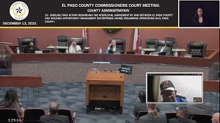 December 13, 2021 El Paso County Commissioners Court Meeting PART II