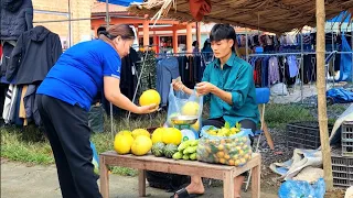 Full video 34 days, harvest vegetables, tangerines, pomelo, go to market