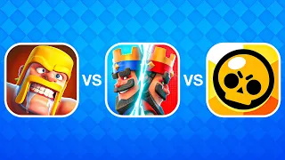 Clash Royale vs Brawl Stars vs Clash of Clans 😱