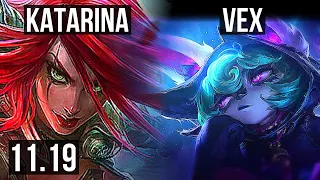 KATARINA vs VEX (MID) | 11/1/5, Dominating | EUW Diamond | v11.19