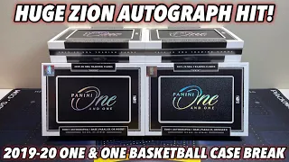 *HUGE ZION WILLIAMSON AUTOGRAPH HIT!* 2019-20 Panini One And One Basketball Full 10-Box Case Break