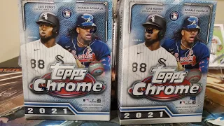 Finally an auto!! ⚾️2021 Topps Chrome blaster box first look. These stuffs are loaded and 🔥🔥!!