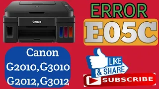 E-05c Error 100%Solve Canon g2010 Printer// Canon g2010 E05C Error Solve..