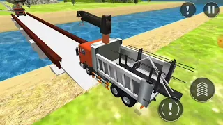 Excavator Crawler Crane and Construction Truck for Kids I Railway Bridge Repair