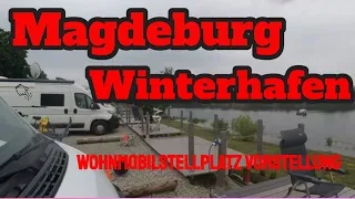 Magdeburg Wohnmobilstellplatz am Winterhafen und Stellplatz Petriförder Hundertwasserhaus Elberadweg