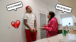 GETTING MAD THAT MY EX IS PREGNANT!! *PRANK ON GIRLFRIEND*