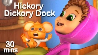 Hickory Dickory Dock (Learn Numbers and Counting) + Educational Nursery Rhyme Compilation