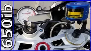 TWM Rear Sets & Rizoma Brake Reservoir Installed onto 2018 BMW S1000RR!