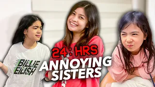 Annoying my SIBLINGS for 24 HOURS!!! ( muntik na umiyak si natalia lagot!! ) | Chelseah Hilary