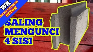 ini dia yg di tunggu tunggu cetakan bata saling mengunci 4 sisi