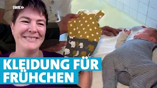 Sarah Karle schneidert Kleidung für Frühchen