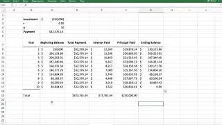 Very Simple Amortization Table in Excel