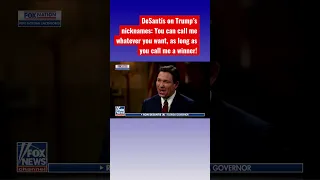 Ron DeSantis laughs at Trump’s nicknames for him #shorts