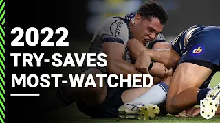 The NRL's most-watched try-saves from the 2022 season | Match Highlights