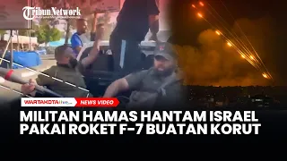 PENAMPAKAN ROKET F-7 BUATAN KORUT Digunakan Militan Hamas untuk Serang Israel