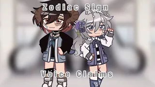 Zodiac Signs Voice Claims🎧 | REMAKE | Gacha Club |