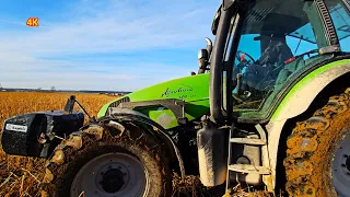 Deutz Agrotron Power 120 MK3 mit Sound  & Lemken EuroPal 6 im Febuar 2024 beim pflügen!