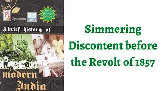 (V40) (Simmering Discontent before the 1857 Revolt) Spectrum Modern History for IAS/PCS Preparation