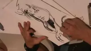 Jim Lee sketching Wonder Woman - SDCC 2010