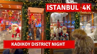 Kadikoy Nightlife Istanbul 2022 8 November Walking Tour|4k UHD 60fps