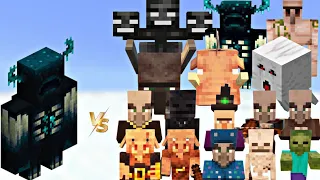 What Happened to Minecraft all mobs vs warden? #minecraft #viral