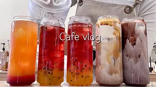 [sub] ♥️🥫캔 음료가 이렇게 예쁘다구❔🥫♥️ / 카페 브이로그 / 카페알바 / 음료제조 / cafe vlog / asmr / cafe