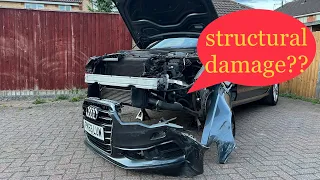 Rebuilding a salvage damaged Audi A6 c7 from copart Uk part 2