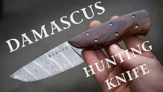 Making a Twist Damascus Hunting Knife (Full Build)