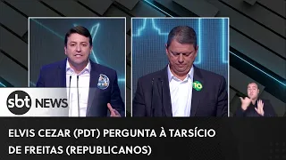 Elvis Cezar pergunta à Tarsício de Freitas sobre recursos públicos | Debate Governador SP (17/09/22)