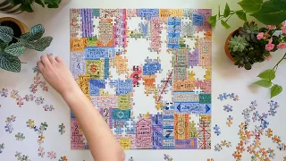 Vintage Tickets | Galison 500 Piece Jigsaw Puzzle Time Lapse | Puzzle With Me | Deep Focus / Study