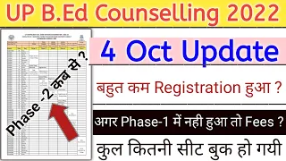 4 Oct Update || UP B.Ed Counselling 2022 | B.Ed Counselling Start | B.Ed Exam 2022