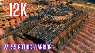 World of Tanks Vz. 55 Gothic Warrior  12K Damage & 3x Vz. 55 - 10K & 12.4K & 13.9K Damage