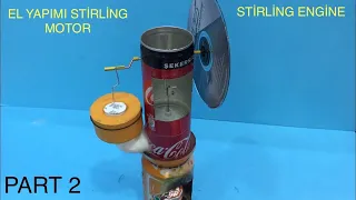 HOW TO MAKE A STIRLING MOTOR FROM THE LEVER BOX - THE FIRST HAND MADE STIRLING MOTOR 