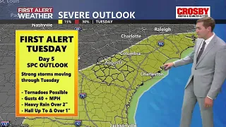 Riley's 6 PM Forecast - Rain tonight & early Saturday, FIRST ALERT TUESDAY