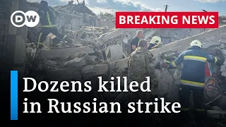 Russian attack kills at least 50 at shop in Kharkiv | DW News