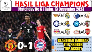 Hasil Liga Champions Tadi Malam ~ Hasil Manchester United vs Bayern Munich Fase Grup Matchday 6 2023