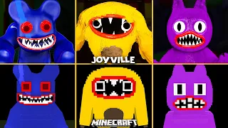 Joyville 2 ALL JUMPSCARES vs MINECRAFT