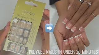 DIY SUPER QUICK POLYGEL NAILS IN UNDER 20 MINUTES | NAIL TUTORIALS FOR BEGINNERS | #POLYGEL #NAILS