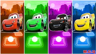 Rad Mcqueen vs Green Mcqueen vs Pink Mcqueen vs Yellow Mcqueen | Tiles Hop EDM Rush Gameplay