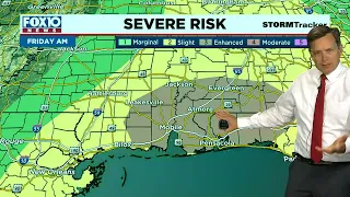 Severe storms with damaging winds, hail, isolated tornadoes expected Friday