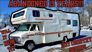 Abandoned for 15 Years! 1977 Country Squire Motorhome! Will it Run?!?