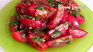 ПОМИДОРЫ по КОРЕЙСКИ МГНОВЕННАЯ ЗАКУСКА! 15 МИНУТ И СРАЗУ МОЖНО ЕСТЬ! TOMATOES in KOREAN