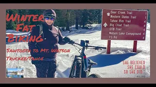Winter Fat Bike Tahoe adventure in the mountains and snow