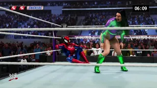 (rematch) SUPER VILLAIN BACTRONGIRL VS SPIDER-MAN ( iron man STINKFACE , LOW BLOW match )