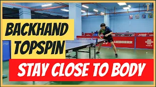 Table Tennis Backhand Topspin - How to stay relax during preparation.