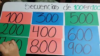 Secuencias de 100 en 100 hasta 900-Transición