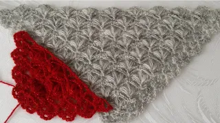 Образец узора крючком.Шаль "Звёздочка".A sample of the crochet pattern.Shawl "Asterisk".