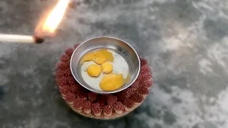 Eggs vs safety match || Fried eggs on match