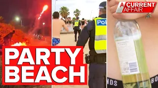 Partygoers overrun Australian tourist hotspot | A Current Affair