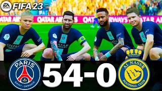 FIFA 23 - MESSI, RONALDO, MBAPPE, NEYMAR, ALL STARS PLAYS TOGETHER | PSG 54-0 Al NASSR